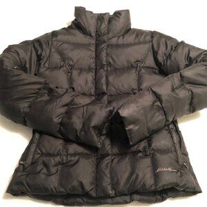 Eddie Bauer Womens Jacket XS Black Goose Down Puffer Winter Coat